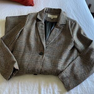 Sebby Collection
Brown Black Houndstooth Coat